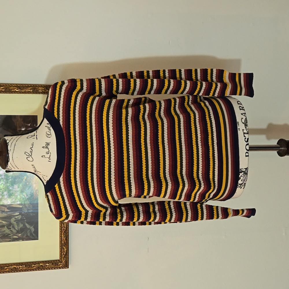 Skies are Blue retro style striped sweater